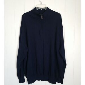 Jos A Bank Men’s Size 2X Pima Cotton Sweater Blue Preppy Golf Fall